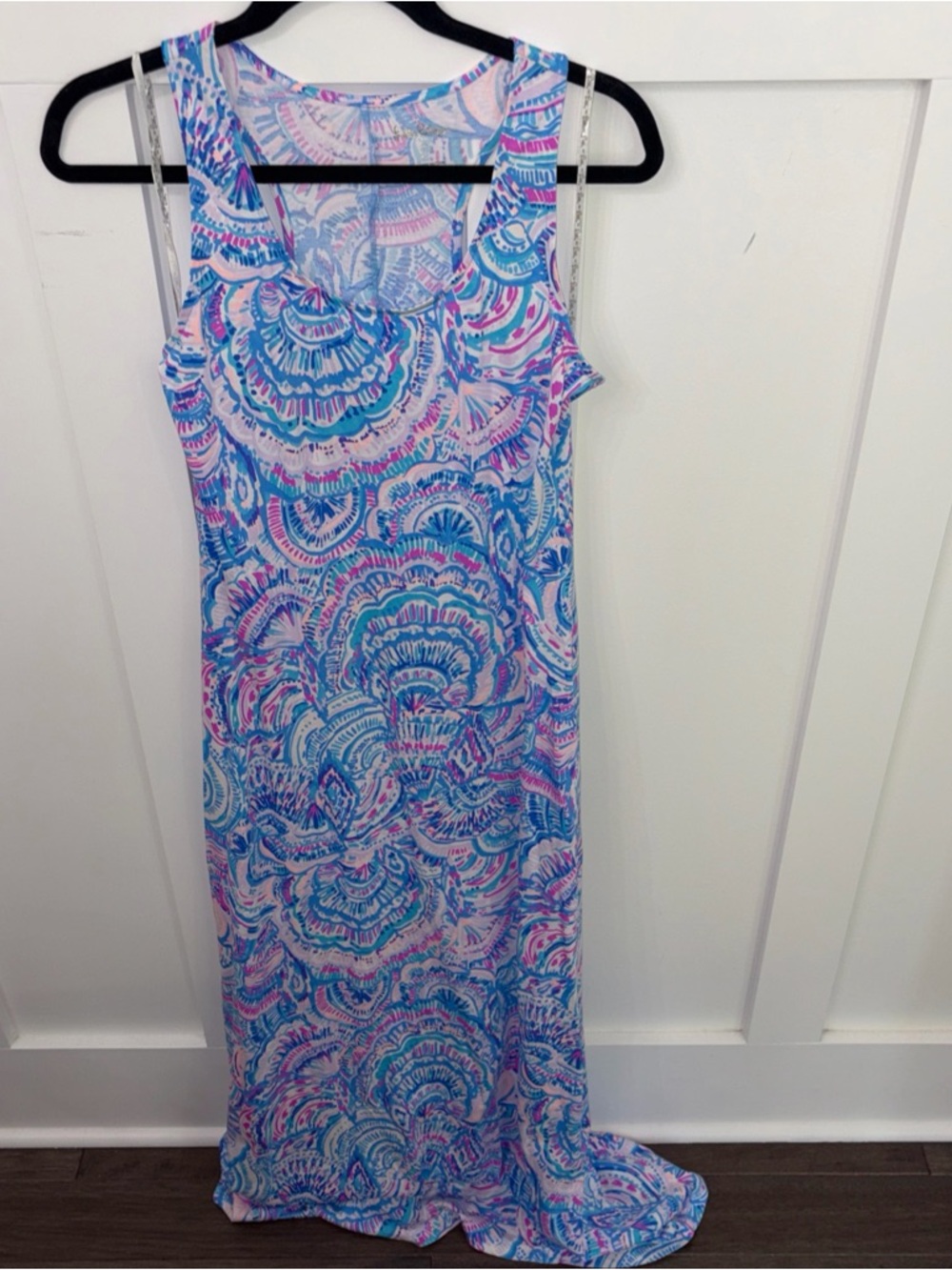 Sleeveless Maxi Dress in Blue & Pink Swirl Print-Lilly Pulitzer-small